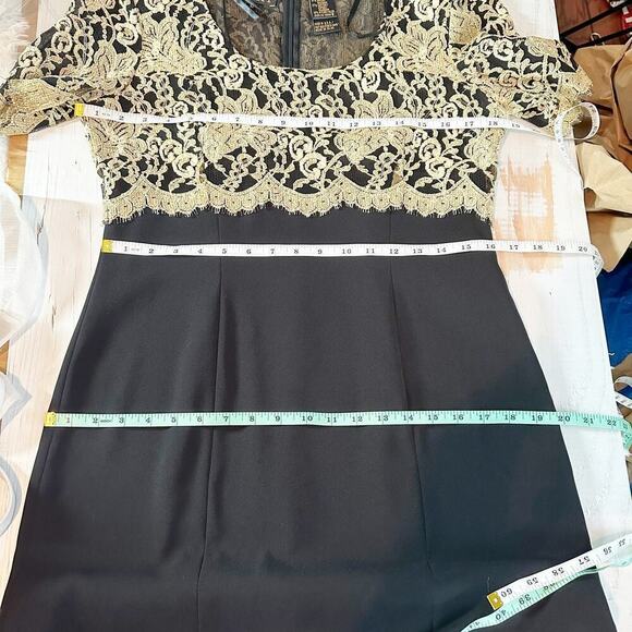 Vintage Liz Claiborne Night Formal Party Midi Dress Size US 10 Made in USA - Picture 7 of 11